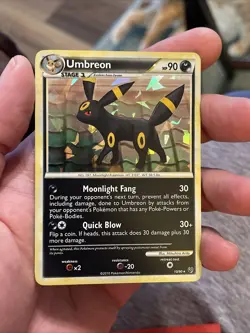 Pokemon- Umbreon 10/90 Rare- Undaunted 2010- Cracked Ice Holo - Image 1