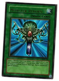 Yugioh Monster Reborn LOB-118 Ultra Rare Unlimited DMG - Image 1