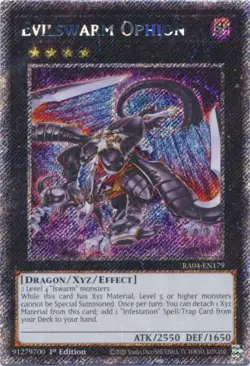 Yugioh! Evilswarm Ophion - RA04-EN179 - Platinum Secret Rare - 1st Edition Near - Image 1