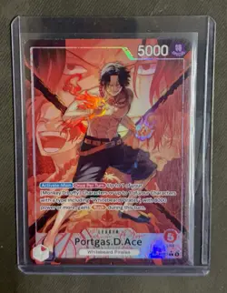 Portgas D Ace Alt Art Leader OP16-001 Time of Battle ENGLISH - Image 1