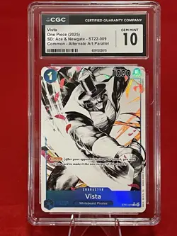 One Piece Jozu ST22-006 & Vista ST22-009 Alternate Art Foil - CGC GEM MINT 10 - Image 3