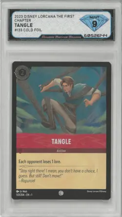 Lorcana The First Chapter TANGLE #133 Cold Foil 💎 DSG 9 Mint - Image 1