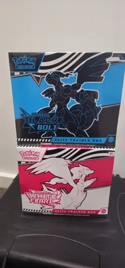 Pokemon TCG White Flare & Black Bolt Elite Trainer Box ETB Bundle Pair - SEALED - Image 2