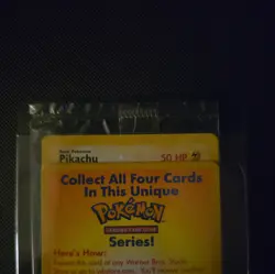 1x Sealed PIKACHU # 4 Black Star Promo WB Movie WOTC Pokemon Card (Yellow) - Image 2