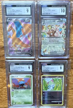 Pokemon TCG CGC Graded Card Lot Holo GX - Charizard, Greedent, Golbat, Ralts - Image 1