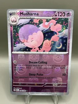 Pokemon TCG: Musharna 036/086 Reverse Holo BLK Black Bolt Card - NM - Image 1
