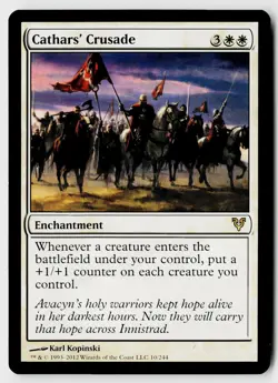 MTG Avacyn Restored #10 Cathars' Crusade Rare - Image 1