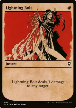 X 1 Lightning Bolt CLB 401 NM-M MTG Magic The Gathering - Image 1