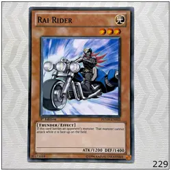 Rai Rider - PHSW-EN003 - Common 1st Edition Yugioh - Image 1