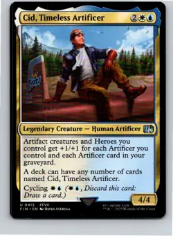 Magic the Gathering Cid, Timeless Artificer 0412 FINAL FANTASY MTG Free Shipping - Image 1