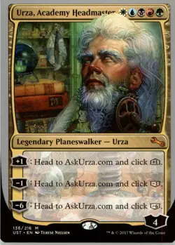 Urza, Academy Headmaster M Unstable 136 NM MTG x1 - Image 1