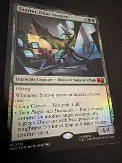 Sauron, Dino Devotee Foil Marvel Super Heroes Mtg Nm 0731 - Image 1