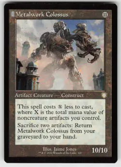 MP-01 Played Metalwork Colossus (Retro Frame) 147 Commander: The Brothers' War R - Image 1
