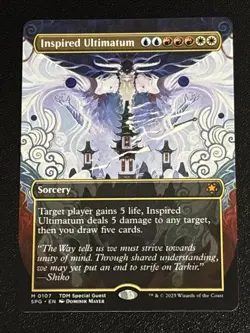 MTG Tarkir: Dragonstorm: Special Guest Inspired Ultimatum Borderless 0107 NM - Image 1