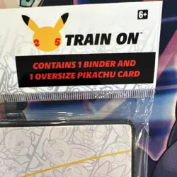 Pokemon TCG First Partner 25th Binder w/ Oversize Pikachu Card MPN 290-80960 - Image 5