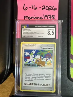 CGC 8.5 Tropical Wind DP48 2009 Worlds Quarter Finalist Stamped Promo Pokemon - Image 1