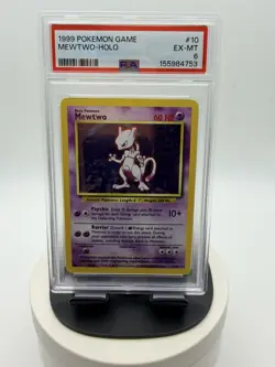 1999 Pokemon Base Set Mewtwo Holo 10/102 PSA 6 - Image 1