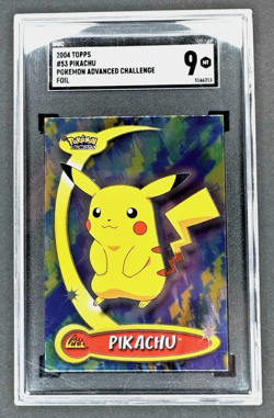 2004 TOPPS POKEMON ADVANCED CHALLENGE #53 PIKACHU - FOIL SGC 9 - Image 1