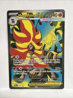 Pokemon Mega Pyroar ex 99/86 Full Art Double Ultra Rare Chaos Rising ME04 - Image 1