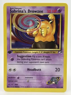 Pokemon TCG - Sabrina's Drowzee 92/132 - Common Regular - LP - Image 1