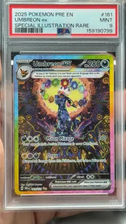 Pokemon Umbreon ex Sv Prismatic Evolutions SIR Holo 161/131 EN PSA 9 - Image 1