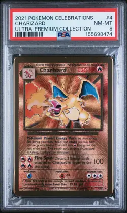 2021 POKEMON CELEBRATIONS ULTRA-PREMIUM COLLECTION #4 CHARIZARD PSA 8 - Image 1
