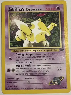 Pokemon TCG Sabrina's Drowzee Gym Challenge 95/132 Reg Unlimited Edition Common - Image 1