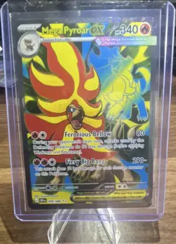 Pokemon TCG Mega Pyroar EX 099/086 Secret Rare Full Art Holo 340 HP - Image 1