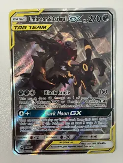 Pokemon TCG Umbreon & Darkrai GX SM241 Promo Tag Team EN DMG - Image 1