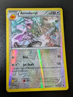 Aerodactyl 76/124 Rare Fates Collide Pokemon Reverse Holo Lightly Played - Image 1