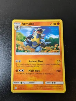 Armaldo 112/236 Rare Cosmic Eclipse Pokemon Near Mint - Image 1