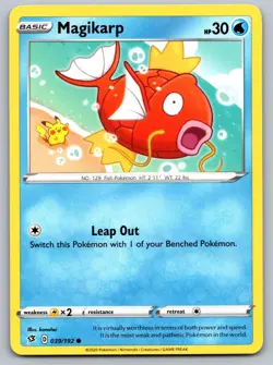 Magikarp 039/192 Common Rebel Clash Pokemon Near Mint - Image 1