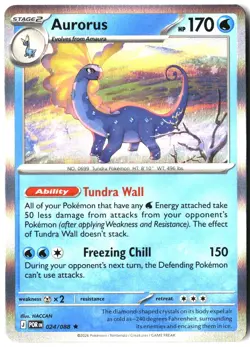 Aurorus 024/088 Rare Perfect Order Pokemon Holo Near Mint - Image 1