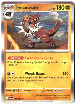 Tyrantrum 045/088 Holo Rare Perfect Order Pokemon Holo Near Mint - Image 1