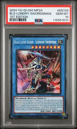 2024 Yu-Gi-Oh Black Luster Soldier - Legendary Swordsman EN129 PSA 10 (Aug 25) - Image 1