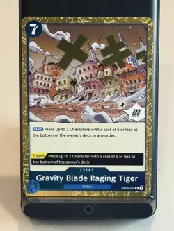 One Piece TCG Gravity Blade Raging Tiger OP06-058 - Wings Of The Captain Foil - Image 1