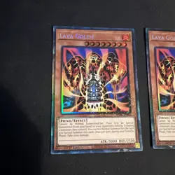 Lava Golem :: Collector's Rare :: RA01-EN001 1st Edition YuGiOh x3 playset - Image 2