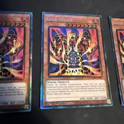 Lava Golem :: Collector's Rare :: RA01-EN001 1st Edition YuGiOh x3 playset - Image 3