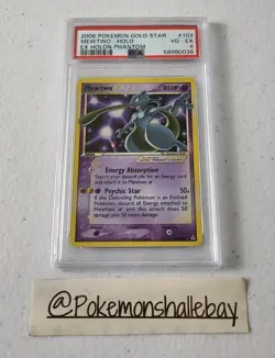 Mewtwo 103/110 Gold Star - EX Holon Phantoms *PSA 4 - VG-EX* Holo Pokemon Card - Image 1