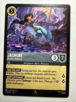 Jasmine - Fearless Princess 178/204 Fabled Regular 2025 Disney Lorcana Card NM - Image 1