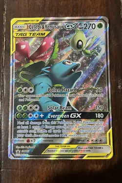Celebi & Venusaur Tag Team GX Pokemon Card SM167 Holo Foil 2019 - Image 1