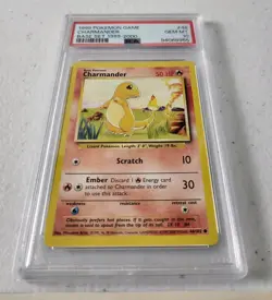 Charmander 46/102 - Base Set WOTC *PSA 10 - GEM MINT* Common Pokemon Card - Image 2