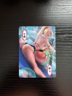 Goddess Story Waifu Card - ACG Poker 2 - 6 of Clubs - Samus Aran - Image 1