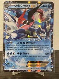 Pokemon TCG Ash-Greninja EX XY133 Black Star Promo Holo Card LP 2016 - Image 1