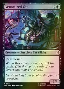 MTG Venomized Cat Foil ** Marvel's Spider-Man ** English - Image 1