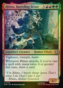 MTG Rhino, Barreling Brute Foil ** Marvel's Spider-Man ** English - Image 1