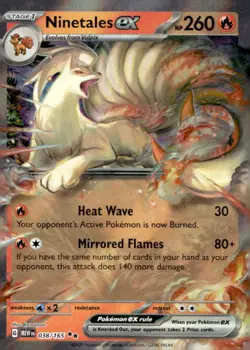 Ninetales ex 038/165 Double Rare 151 Pokemon Lightly Played - Image 1