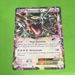!!READ BEFORE U BUY!! OVERSIZED Rayquaza EX (Shiny) XY69 - XY Holo Promo English - Image 1