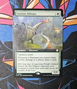 Curious Altisaur NM Extended Art MTG The Lost Caverns of Ixalan Unplayed Magic - Image 1