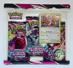 Pokemon TCG Sword & Shield Fusion Strike 3-Pack Blister Eevee SEALED! - Image 1